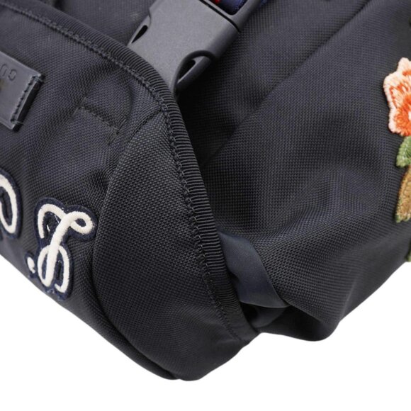 Gucci  L'Aveugle Par Amour Embroidered Techno Web Canvas Backpack Black - Picture 8 of 12